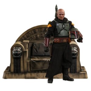 figura hot toys boba fett (repaint armor) and throne 1/6 star wars the mandalorian