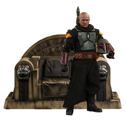 figura hot toys boba fett (repaint armor) and throne 1/6 star wars the mandalorian